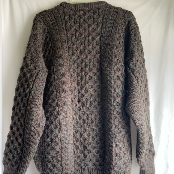 Quill’s Woolen Market Pure New Wool Fisherman’s Cable Knit Sweater  Ireland - Picture 2 of 7